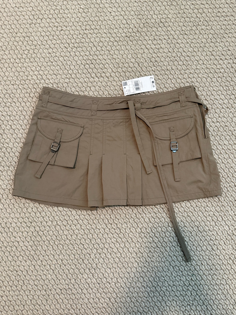 Mango Cargo-Style Mini Skirt with pleats